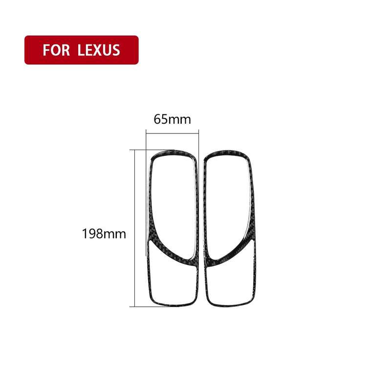 Car Carbon Fiber Rear Door Handle Decorative Sticker for Lexus IS250 300 350C 2006-2012, Left and Ri