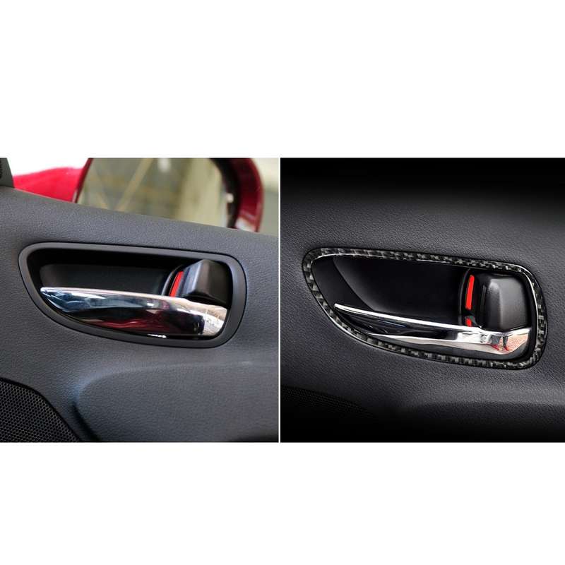 Car Carbon Fiber Front Door Handle Decorative Sticker for Lexus IS250 300 350C 2006-2012, Left and R