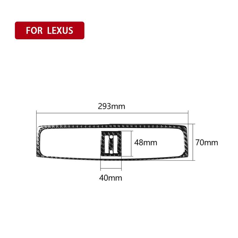 Car Carbon Fiber Middle Air Outlet Decorative Sticker for Lexus IS250 300 350C 2006-2012, Left and R