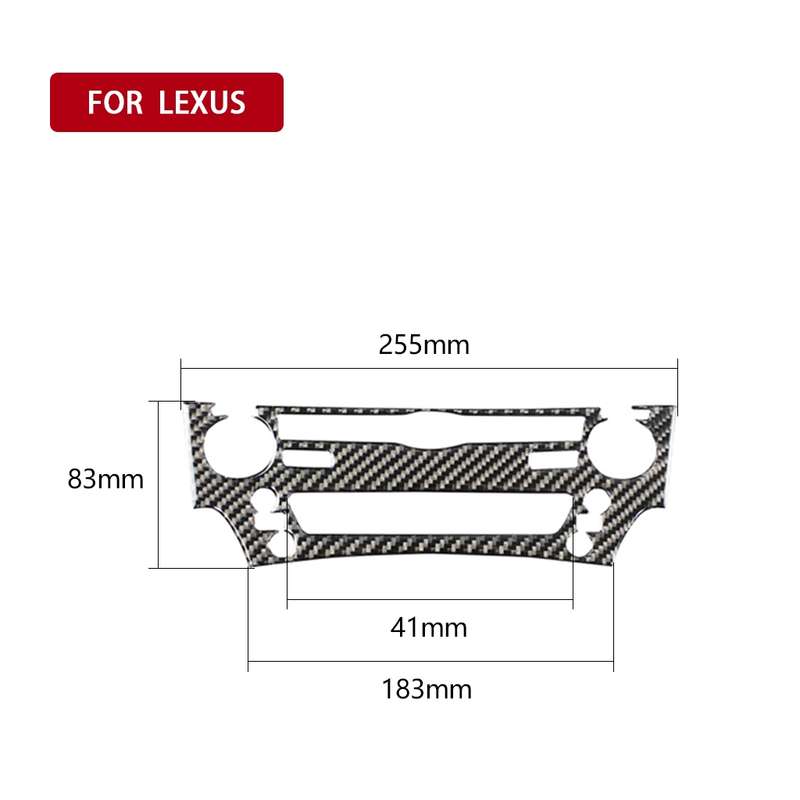 Car Carbon Fiber CD Panel Decorative Sticker for Lexus IS250 300 350C 2006-2012, Left and Right Driv
