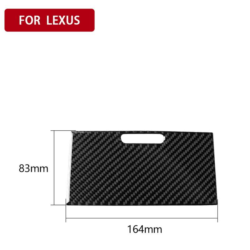 Car Carbon Fiber Cigarette Lighter Panel Decorative Sticker for Lexus IS250 300 350C 2006-2012, Left