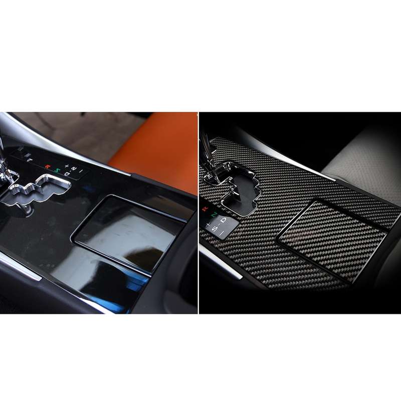 Car Carbon Fiber Water Cup Holder Panel Decorative Sticker for Lexus IS250 300 350C 2006-2012, Left