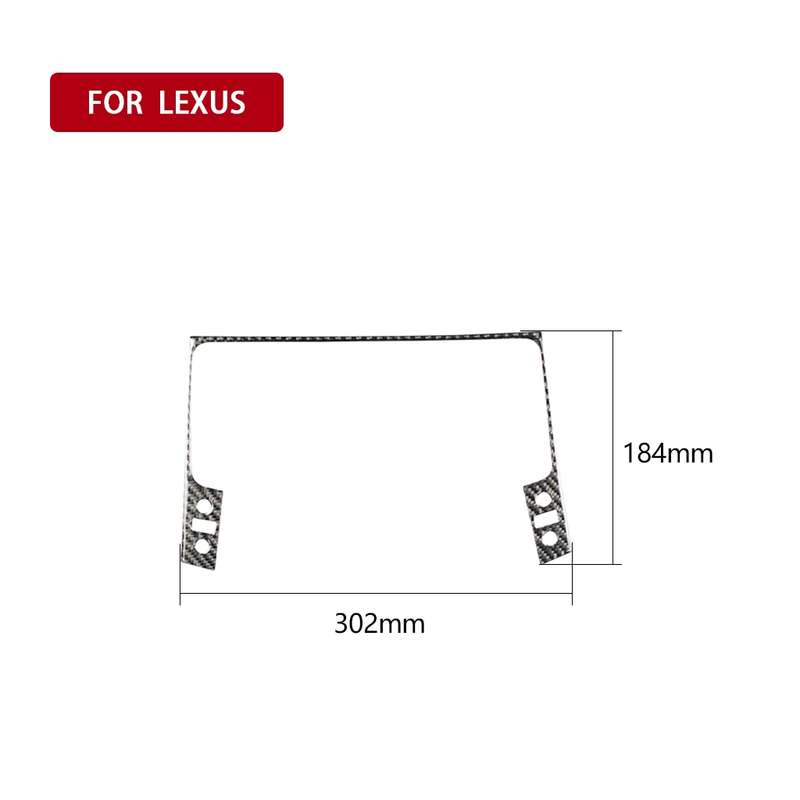 Car Carbon Fiber Navigation Panel B Decorative Sticker for Lexus IS250 300 350C 2006-2012, Left and