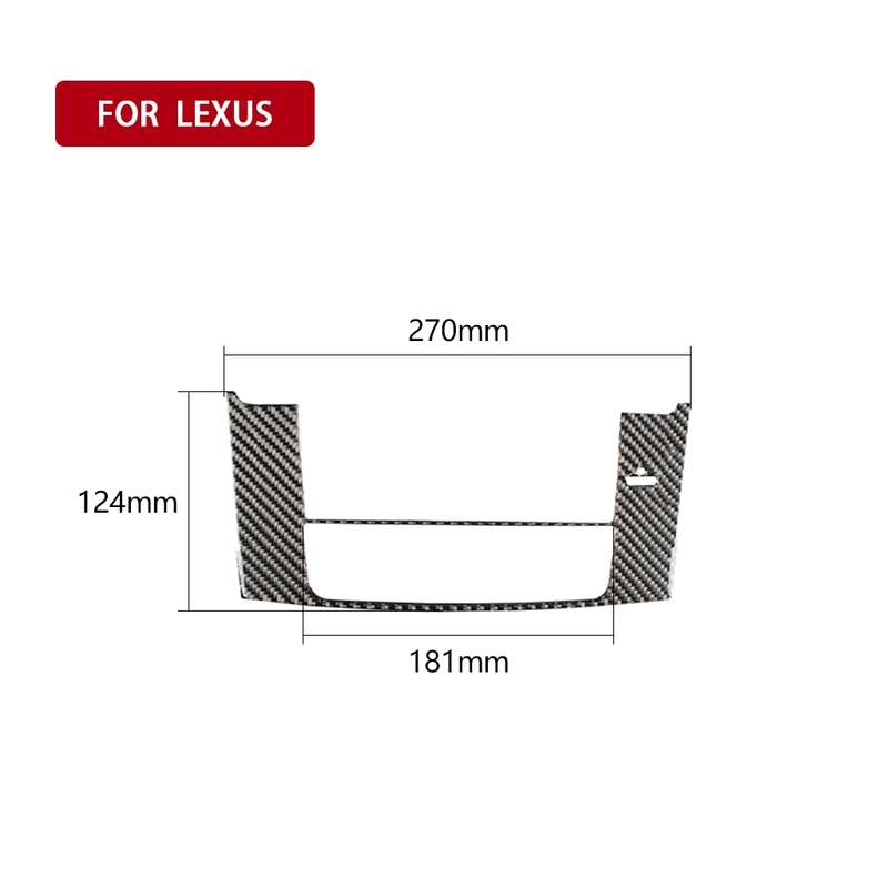 Car Carbon Fiber Navigation Panel A Decorative Sticker for Lexus IS250 300 350C 2006-2012, Left and