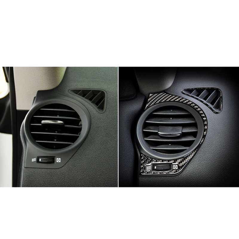 Car Carbon Fiber Small Left and Right Air Outlet Decorative Sticker for Lexus IS250 300 350C 2006-20
