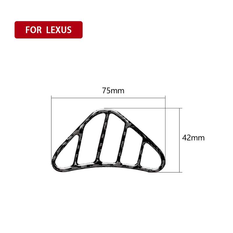 Car Carbon Fiber Small Left and Right Air Outlet Decorative Sticker for Lexus IS250 300 350C 2006-20