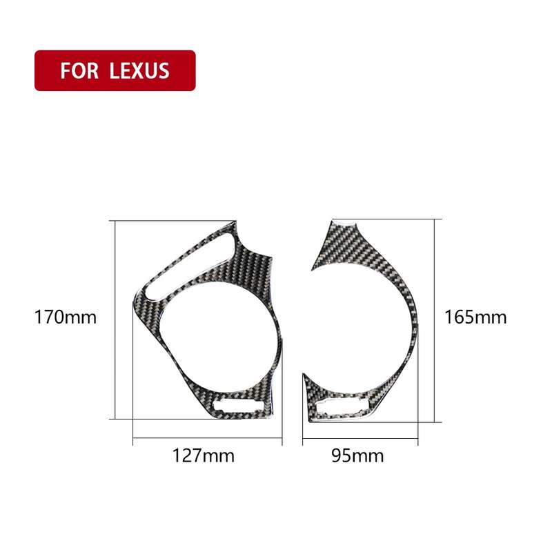 Car Carbon Fiber Big Left and Right Air Outlet Decorative Sticker for Lexus IS250 300 350C 2006-2012