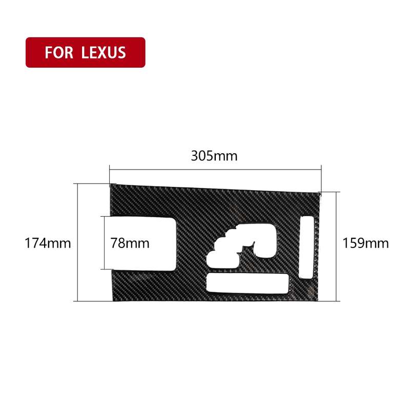 Car Carbon Fiber Gears A Decorative Sticker for Lexus IS250 300 350C 2006-2012, Right Drive