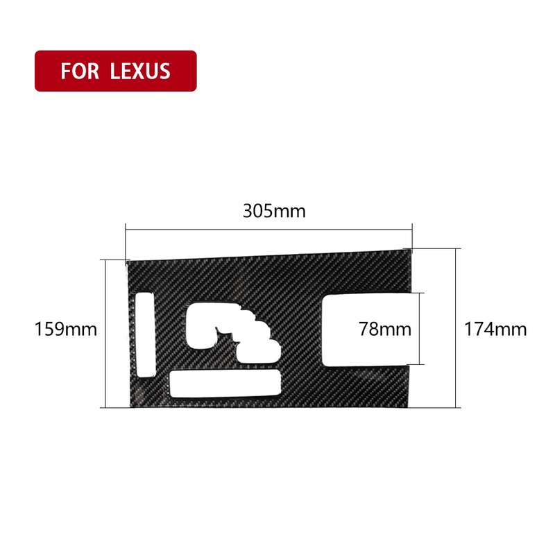 Car Carbon Fiber Gears A Decorative Sticker for Lexus IS250 300 350C 2006-2012, Left Drive