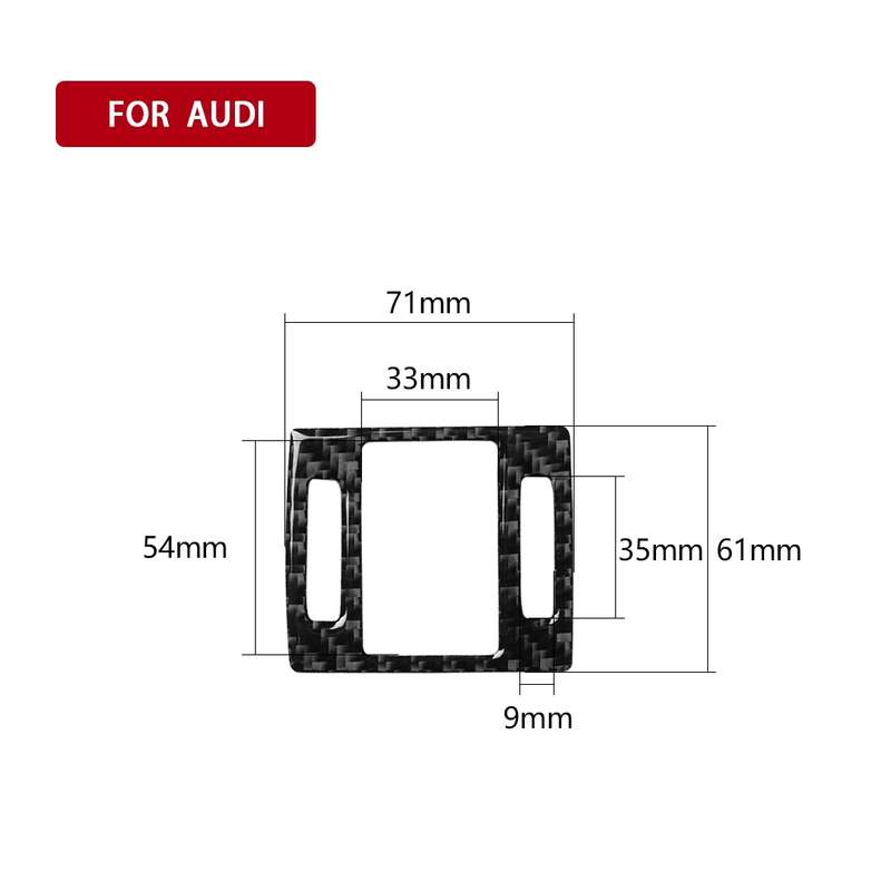 Car Carbon Fiber Warning Light Decorative Sticker for Audi A6 S6 C7 A7 S7 4G8 2012-2018, Left and Ri