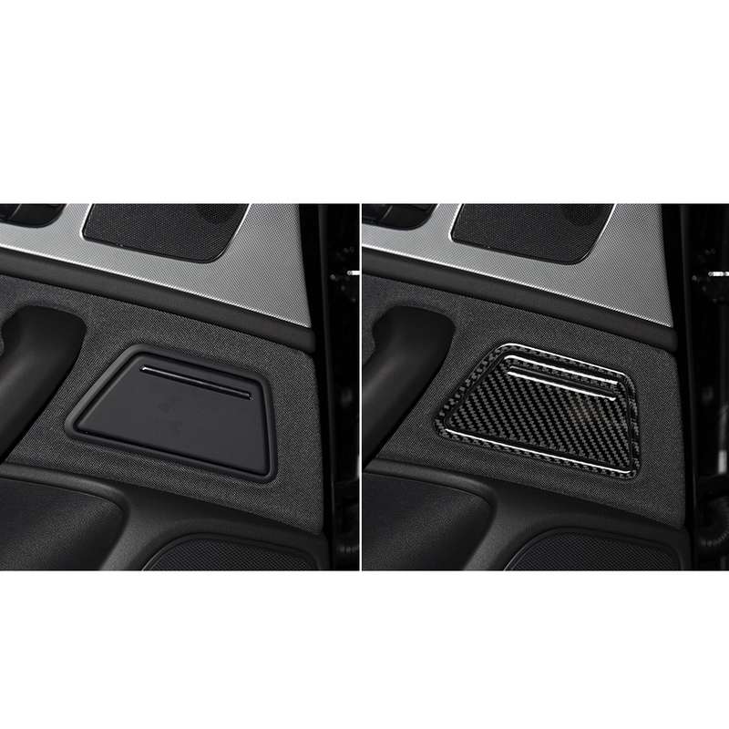 Car Carbon Fiber Ashtray Panel Decorative Sticker for Audi A6 S6 C7 A7 S7 4G8 2012-2018, Left and Ri