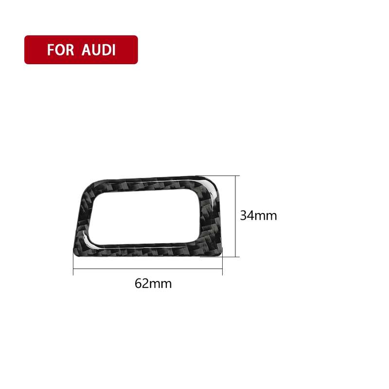 Car Carbon Fiber Trunk Switch Decorative Sticker for Audi A6 S6 C7 A7 S7 4G8 2012-2018, Right Drive
