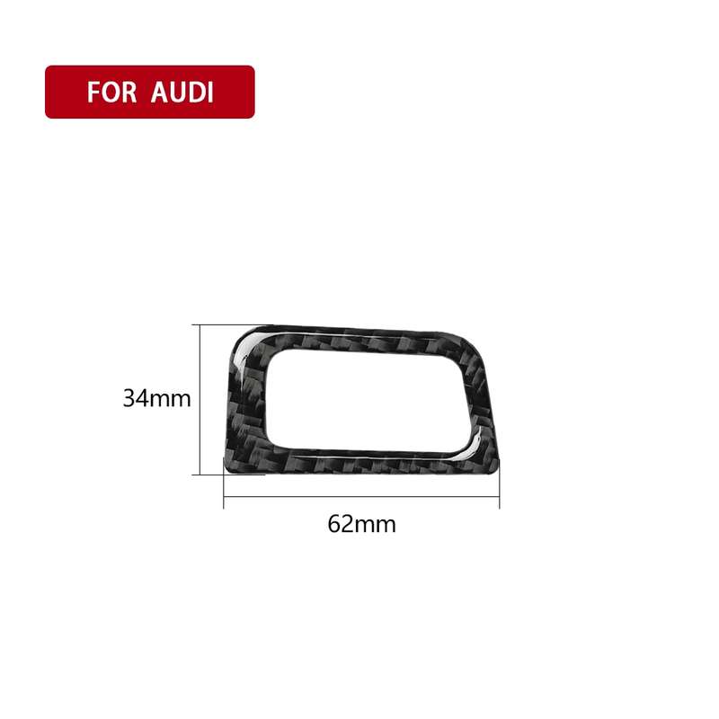 Car Carbon Fiber Trunk Switch Decorative Sticker for Audi A6 S6 C7 A7 S7 4G8 2012-2018, Left Drive