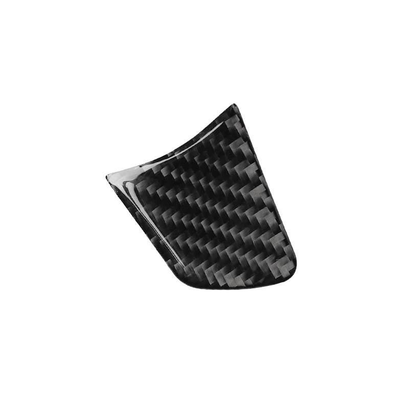 Car Carbon Fiber Steering Wheel Button Decorative Sticker for Audi A6 S6 C7 A7 S7 4G8 2012-2018, Lef
