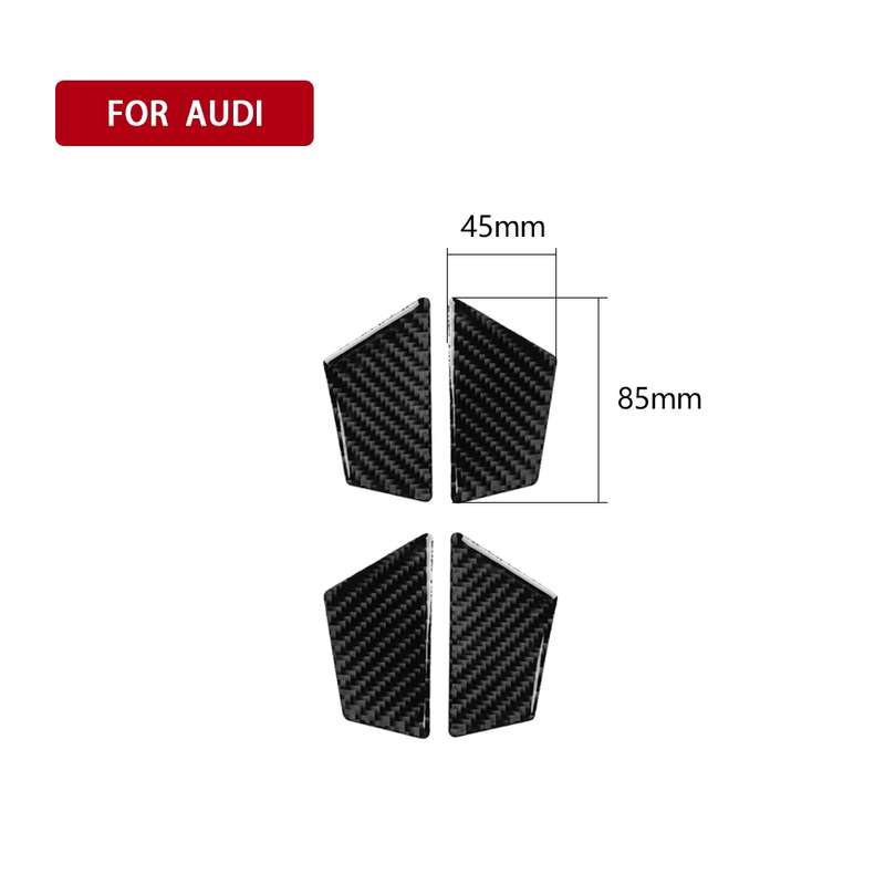 Car Carbon Fiber Inner Door Bowl Decorative Sticker for Audi A6 S6 C7 A7 S7 4G8 2012-2018, Left and