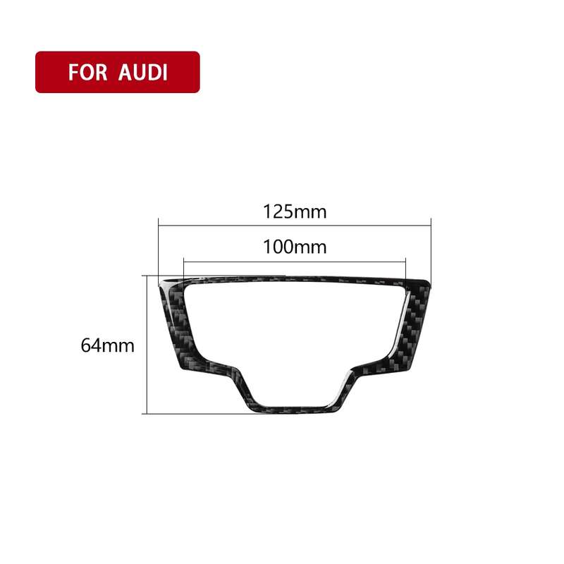 Car Carbon Fiber Multimedia Panel Decorative Sticker for Audi A6 S6 C7 A7 S7 4G8 2012-2018, Left and