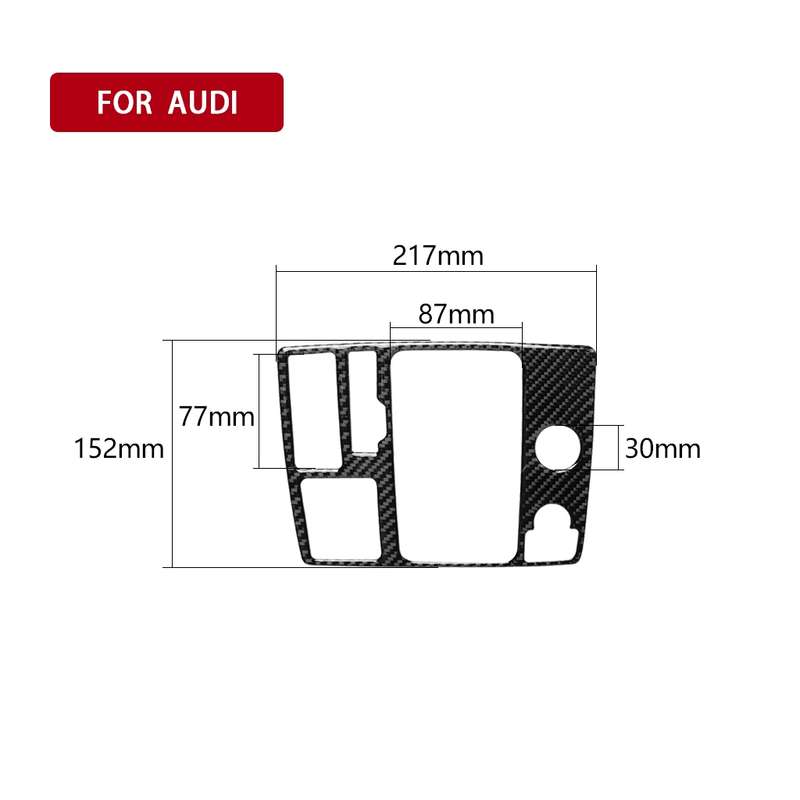 Car Carbon Fiber One-button Start Panel Decorative Sticker for Audi A6 S6 C7 A7 S7 4G8 2012-2018, Le