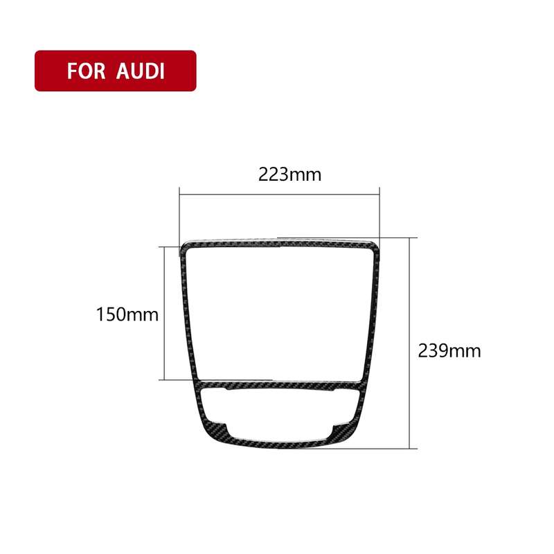 Car Carbon Fiber Gear Shift Panel Decorative Sticker for Audi A6 S6 C7 A7 S7 4G8 2012-2018, Left and
