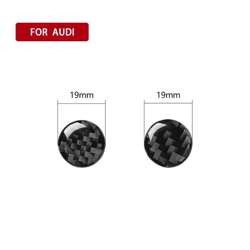 Car Carbon Fiber Air Conditioning Button Decorative Sticker for Audi A6 S6 C7 A7 S7 4G8 2012-2018, L