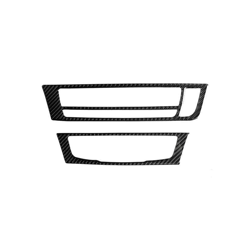 Car Carbon Fiber Air Conditioning CD Panel Decorative Sticker for Audi A6 S6 C7 A7 S7 4G8 2012-2018,