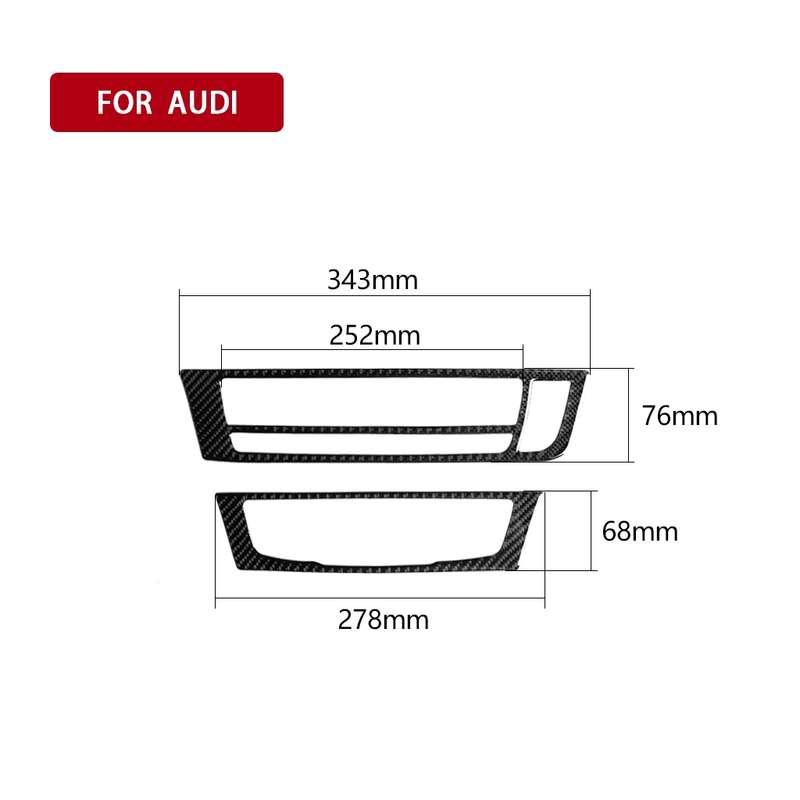 Car Carbon Fiber Air Conditioning CD Panel Decorative Sticker for Audi A6 S6 C7 A7 S7 4G8 2012-2018,
