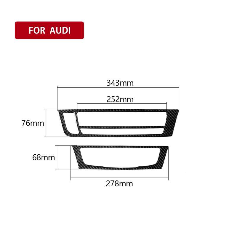 Car Carbon Fiber Air Conditioning CD Panel Decorative Sticker for Audi A6 S6 C7 A7 S7 4G8 2012-2018,
