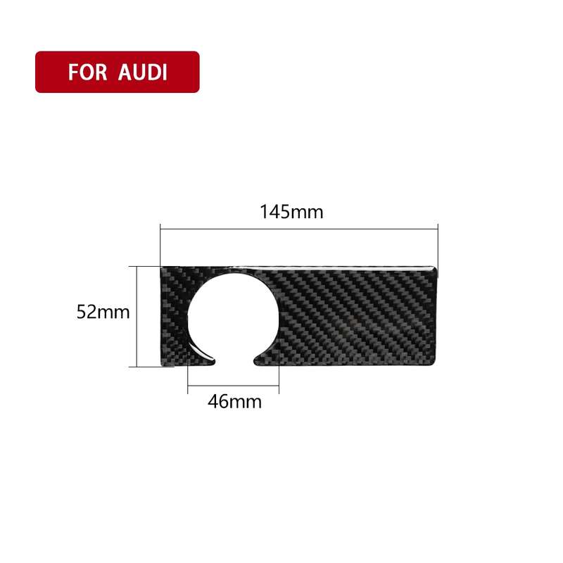 Car Carbon Fiber Solid Color Keyhole Decorative Sticker for Audi A6 2005-2011, Right Drive