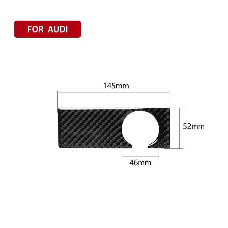 Car Carbon Fiber Solid Color Keyhole Decorative Sticker for Audi A6 2005-2011, Left Drive