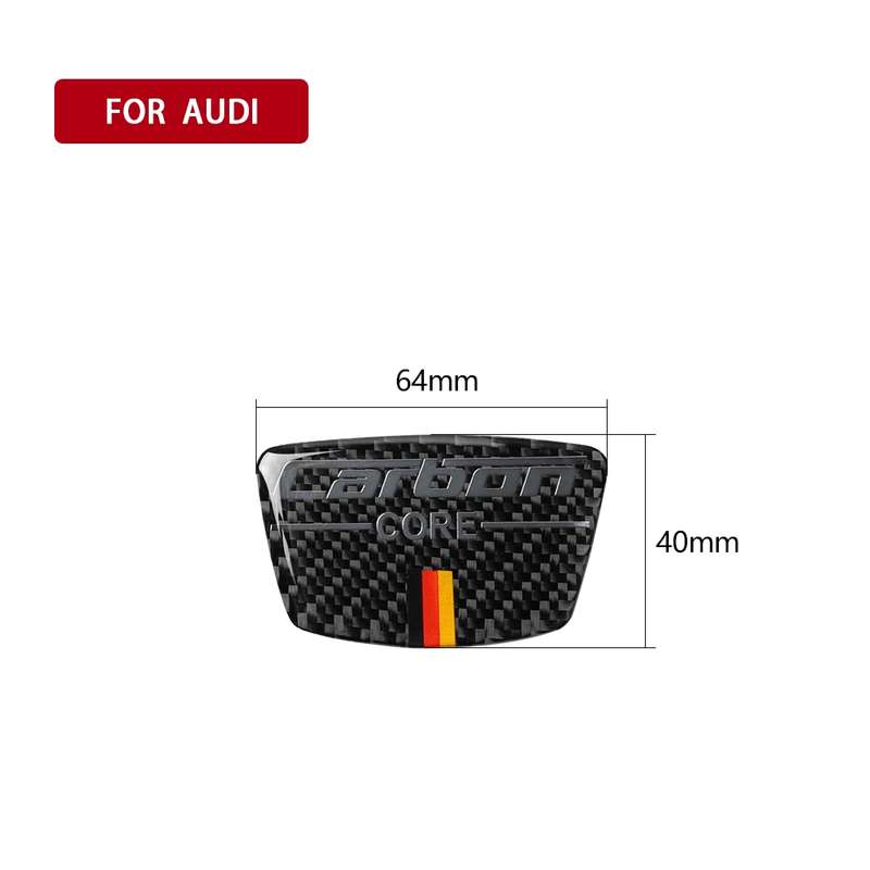 Car Carbon Fiber German Flag Color Goalpost Decorative Sticker for Audi A6 2005-2011, Left and Right