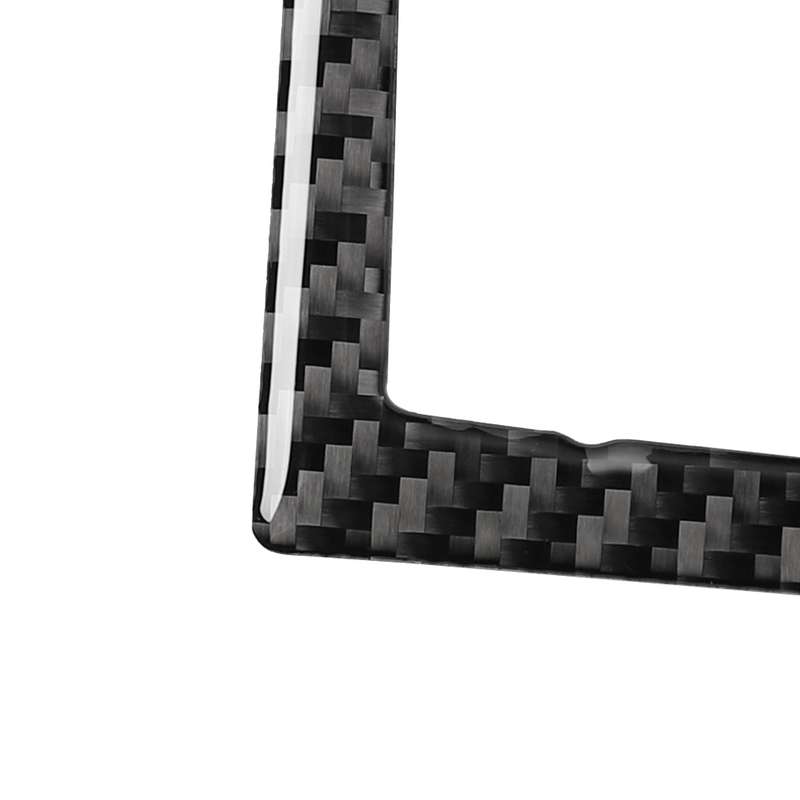 Car Carbon Fiber Solid Color Air Conditioning CD Panel Decorative Sticker for Audi A6 2005-2011, Lef