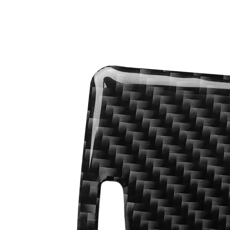 Car Carbon Fiber Storage Cover Decorative Sticker for Audi A6 2005-2011, Right Drive