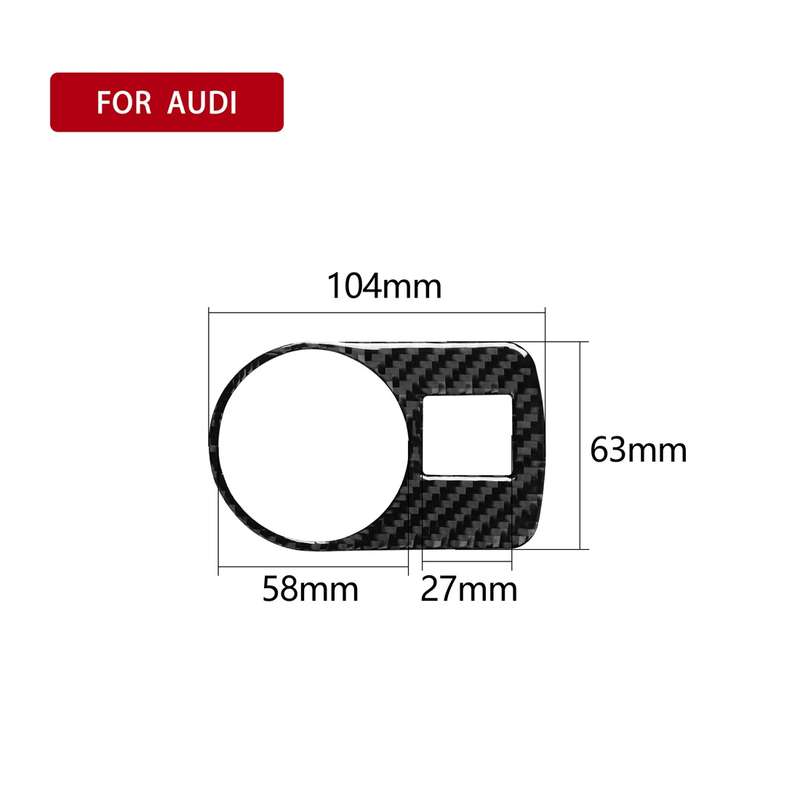 Car Carbon Fiber Headlight Switch Decorative Sticker for Audi TT 8n 8J MK123 TTRS 2008-2014, Left Dr