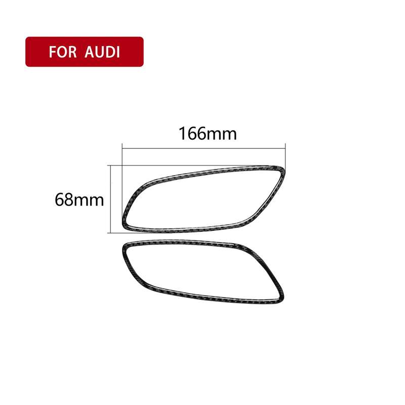 Car Carbon Fiber Door Handle Frame Decorative Sticker for Audi TT 8n 8J MK123 TTRS 2008-2014, Left a
