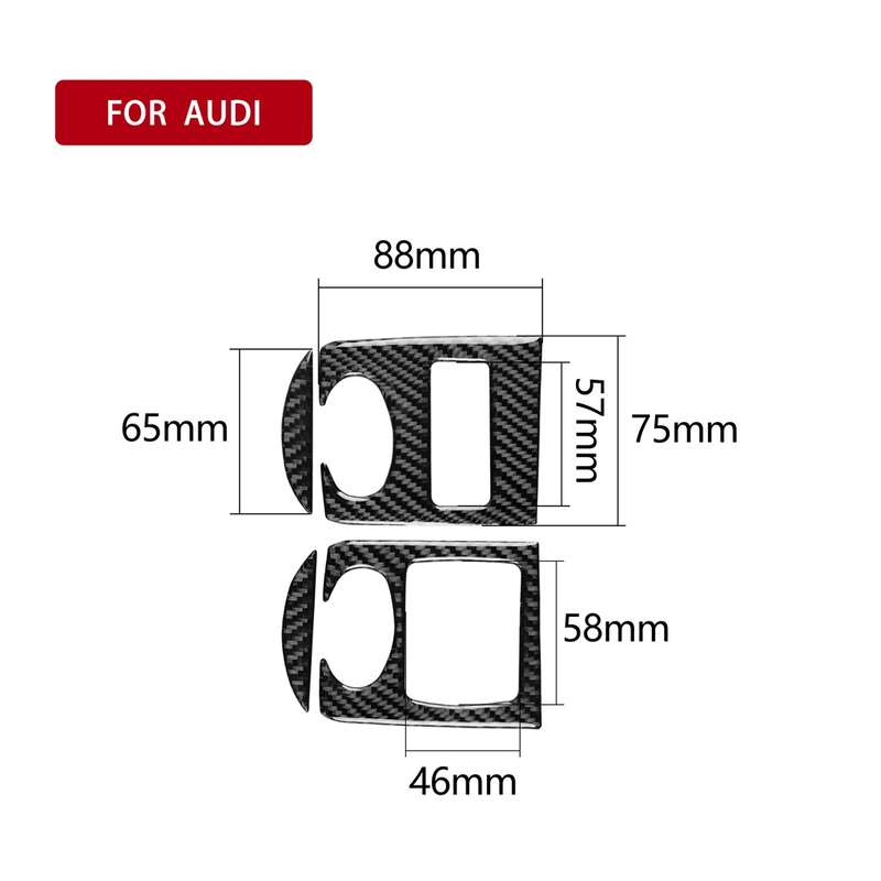 Car Carbon Fiber Glass Lifter Panel Decorative Sticker for Audi TT 8n 8J MK123 TTRS 2008-2014, Right