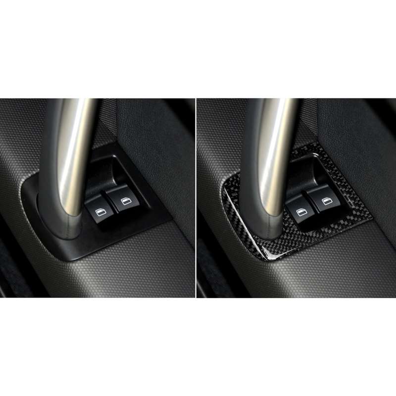 Car Carbon Fiber Glass Lifter Panel Decorative Sticker for Audi TT 8n 8J MK123 TTRS 2008-2014, Right