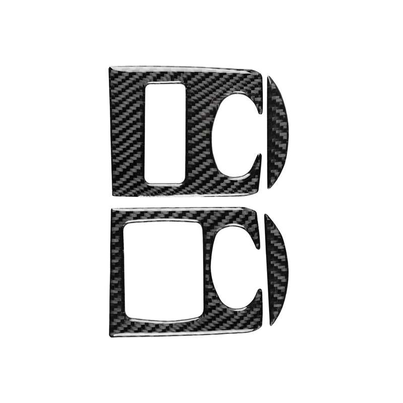 Car Carbon Fiber Glass Lifter Panel Decorative Sticker for Audi TT 8n 8J MK123 TTRS 2008-2014, Left