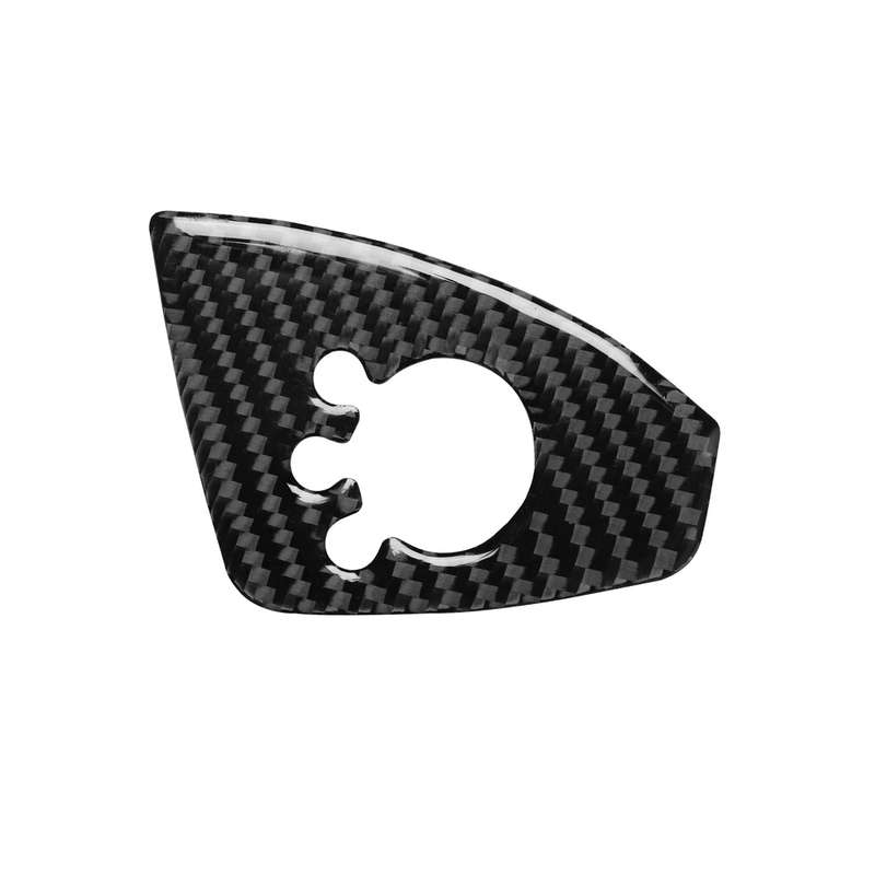 Car Carbon Fiber Door Button Decorative Sticker for Audi TT 8n 8J MK123 TTRS 2008-2014, Left Drive,