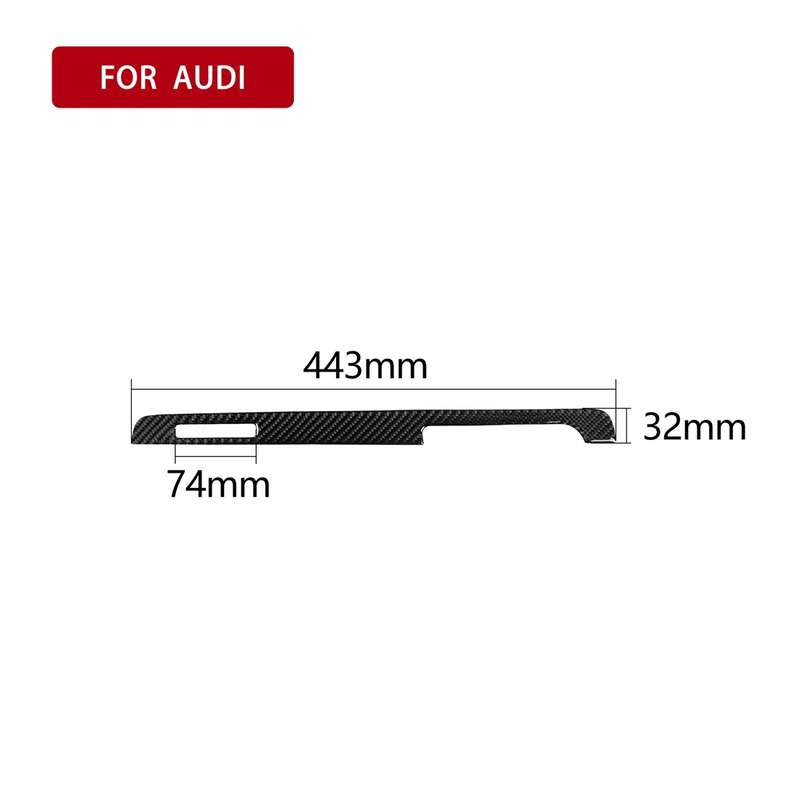 Car Carbon Fiber Passenger Seat Decorative Strip for Audi TT 8n 8J MK123 TTRS 2008-2014, Right Drive