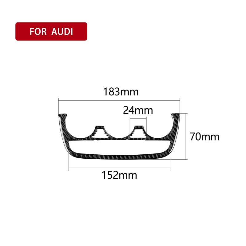 Car Carbon Fiber Air Conditioning Button Decorative Sticker for Audi TT 8n 8J MK123 TTRS 2008-2014,
