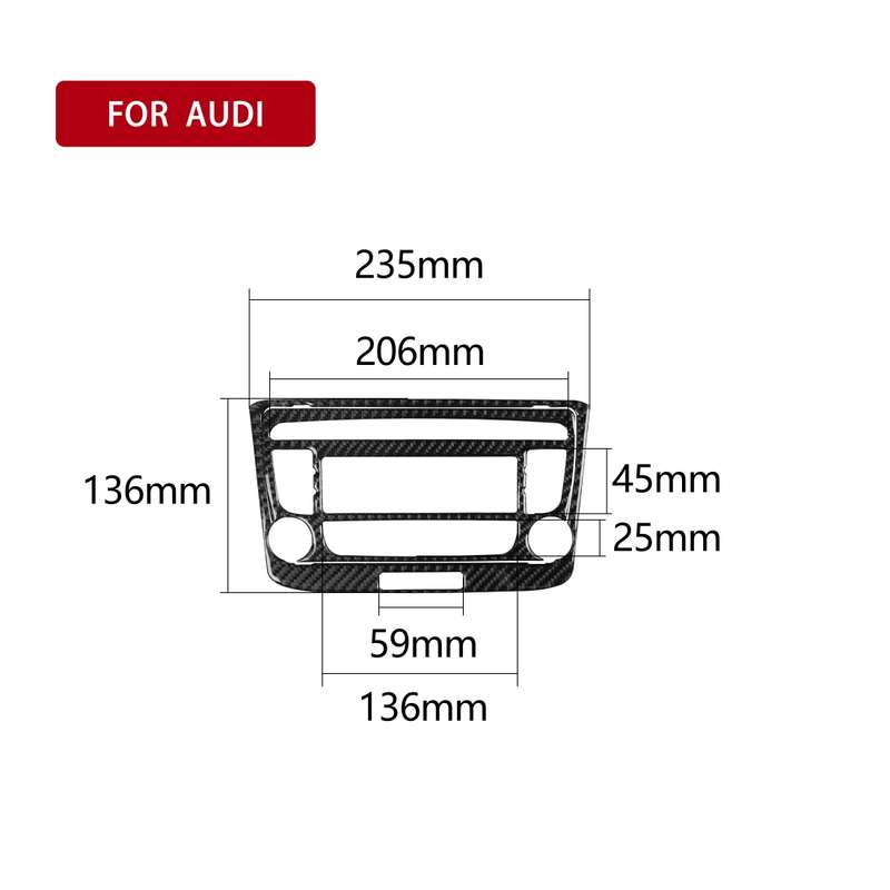 Car Carbon Fiber Air Conditioning CD Panel Decorative Sticker for Audi TT 8n 8J MK123 TTRS 2008-2014