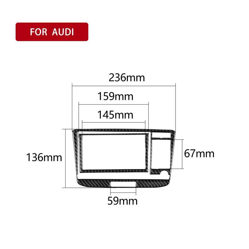 Car Carbon Fiber Air Conditioning CD Panel Decorative Sticker for Audi TT 8n 8J MK123 TTRS 2008-2014