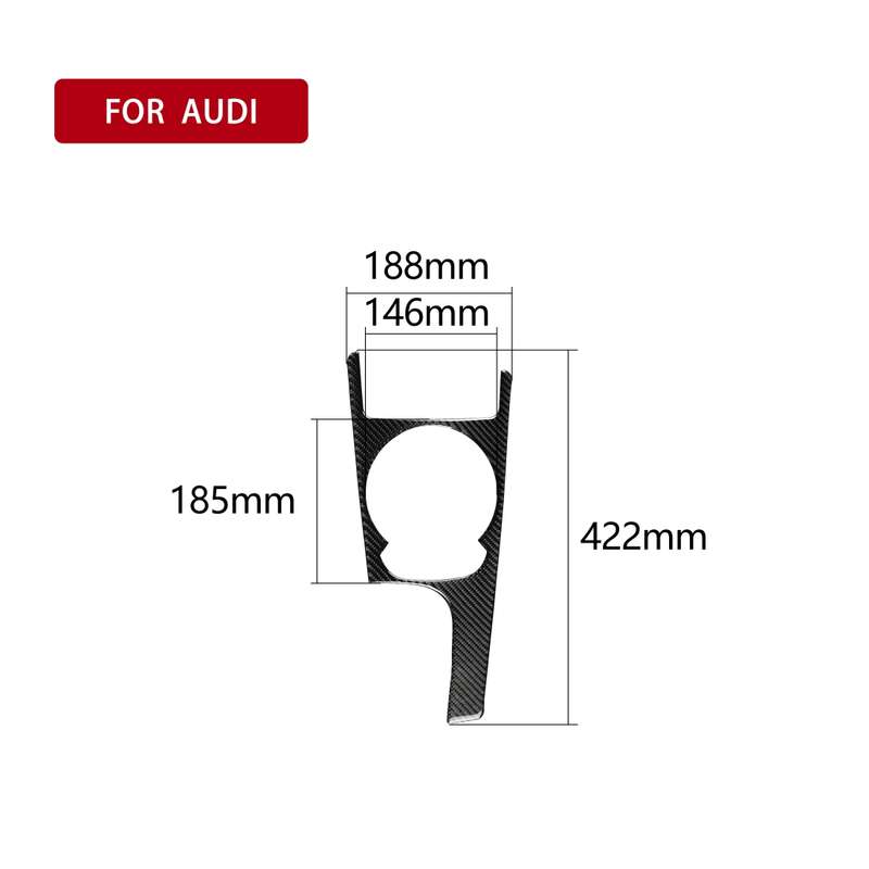 Car Carbon Fiber Gear Shift Panel Decorative Sticker for Audi TT 8n 8J MK123 TTRS 2008-2014, Left Dr