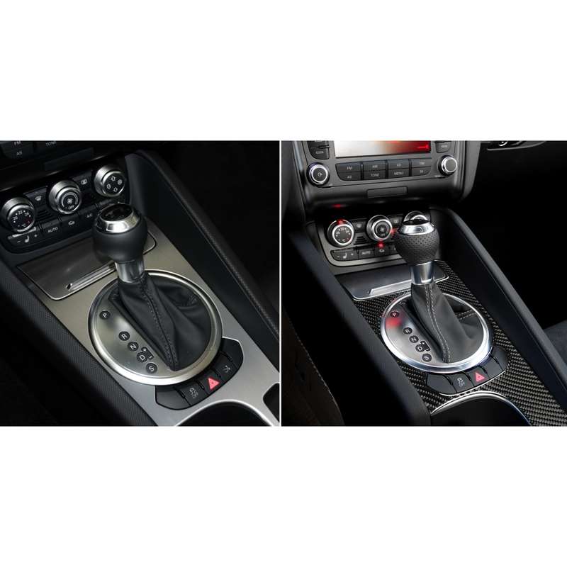 Car Carbon Fiber Gear Shift Panel Decorative Sticker for Audi TT 8n 8J MK123 TTRS 2008-2014, Left Dr