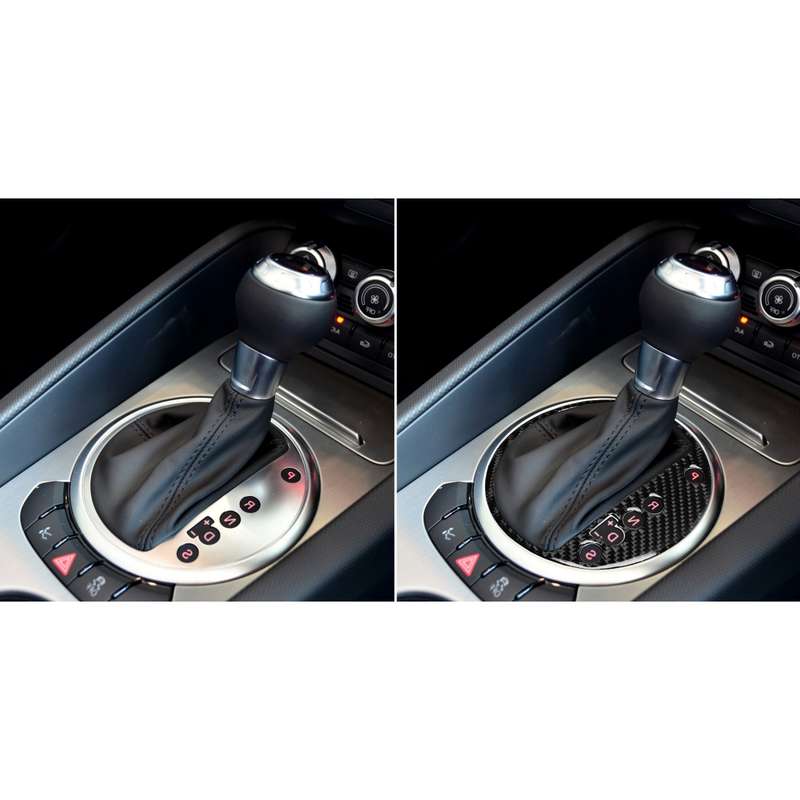 Car Carbon Fiber Gear Shift Position Panel Decorative Sticker for Audi TT 8n 8J MK123 TTRS 2008-2014