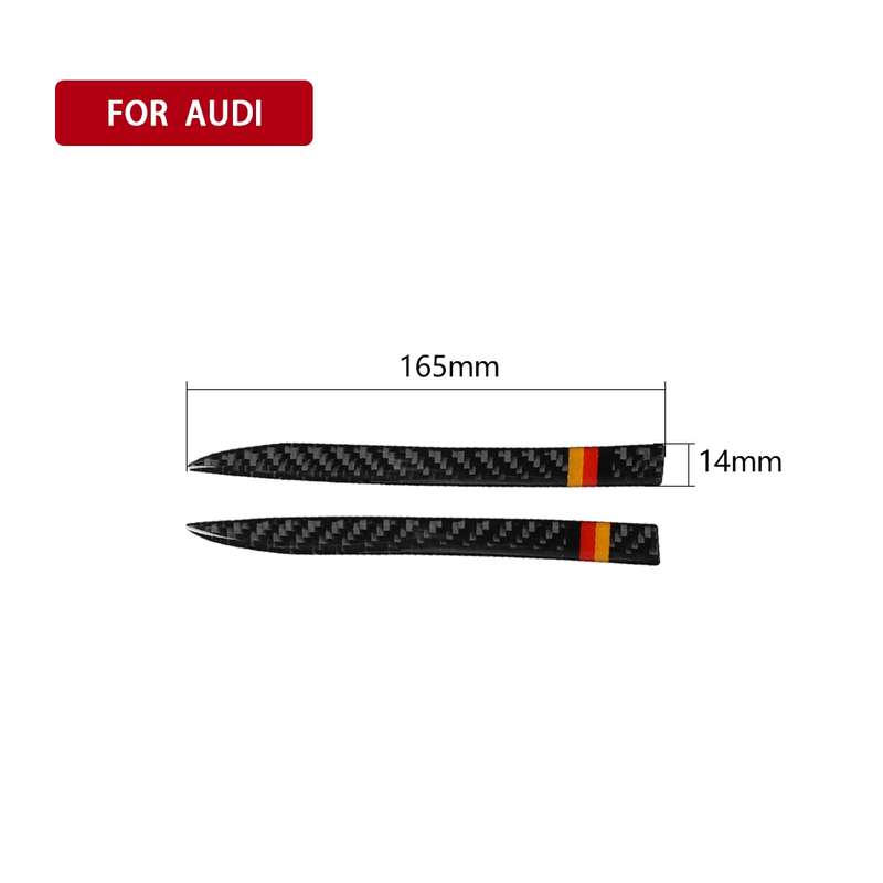Car Carbon Fiber Rearview Mirror Anti-collision Strip for Audi A3 / S3 2014-2019, Left and Right Dri