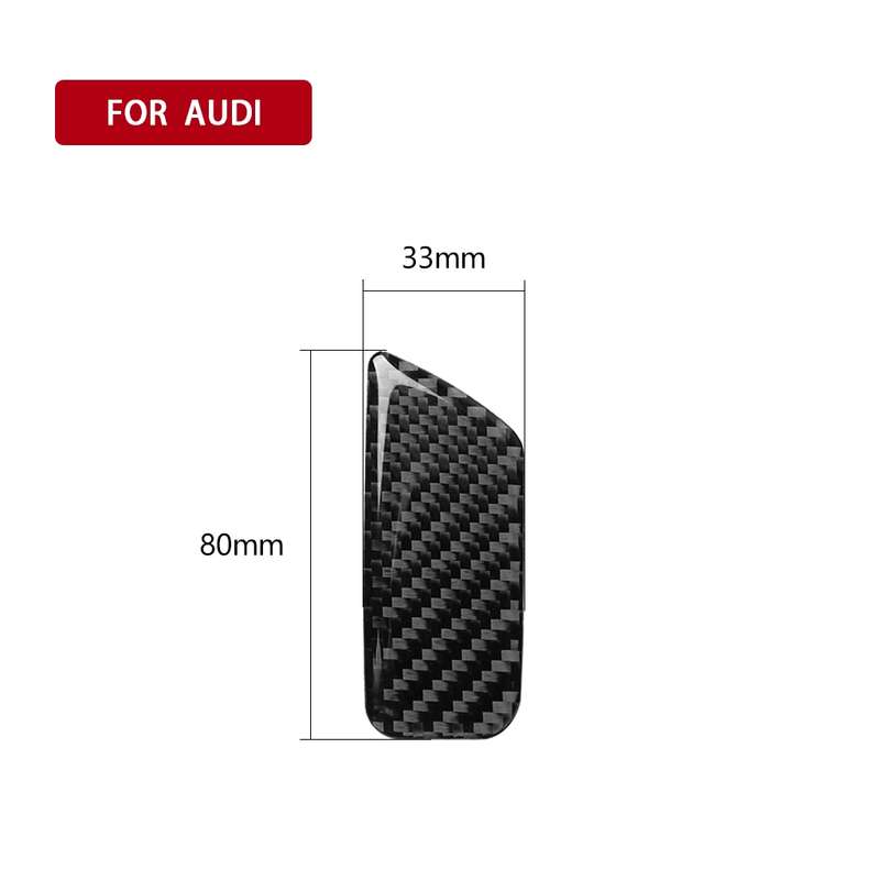 Car Carbon Fiber Passenger Seat Hand Box Switch Decorative Sticker for Audi A3 / 8V 2014-2019, Left
