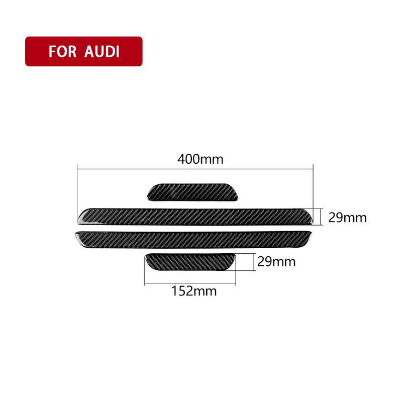 Car Carbon Fiber Threshold Decorative Sticker for Audi A3 2014-2019, Left and Right Drive Universal