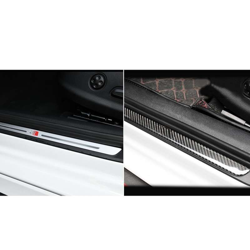 Car Carbon Fiber Threshold Decorative Sticker for Audi A3 2014-2019, Left and Right Drive Universal