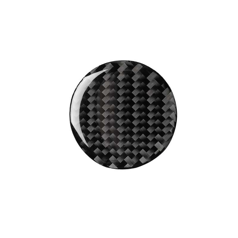 Car Carbon Fiber Central Control Knob Decorative Sticker for Audi A3 / A4L 2014-2019, Left and Right