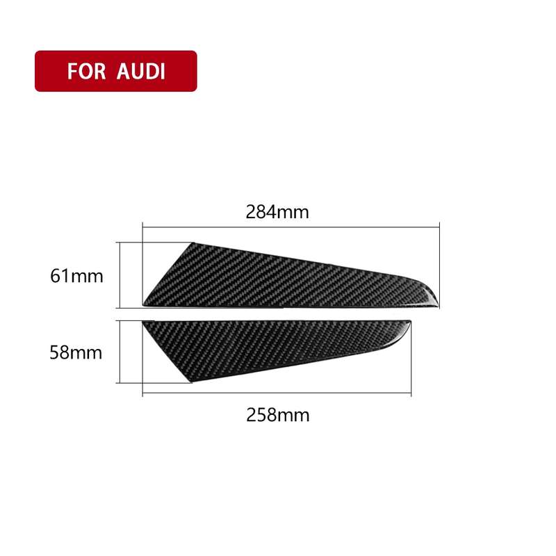 Car Carbon Fiber Gear Shift Position Side Panel Decorative Sticker for Audi A3 2014-2019, Right Driv